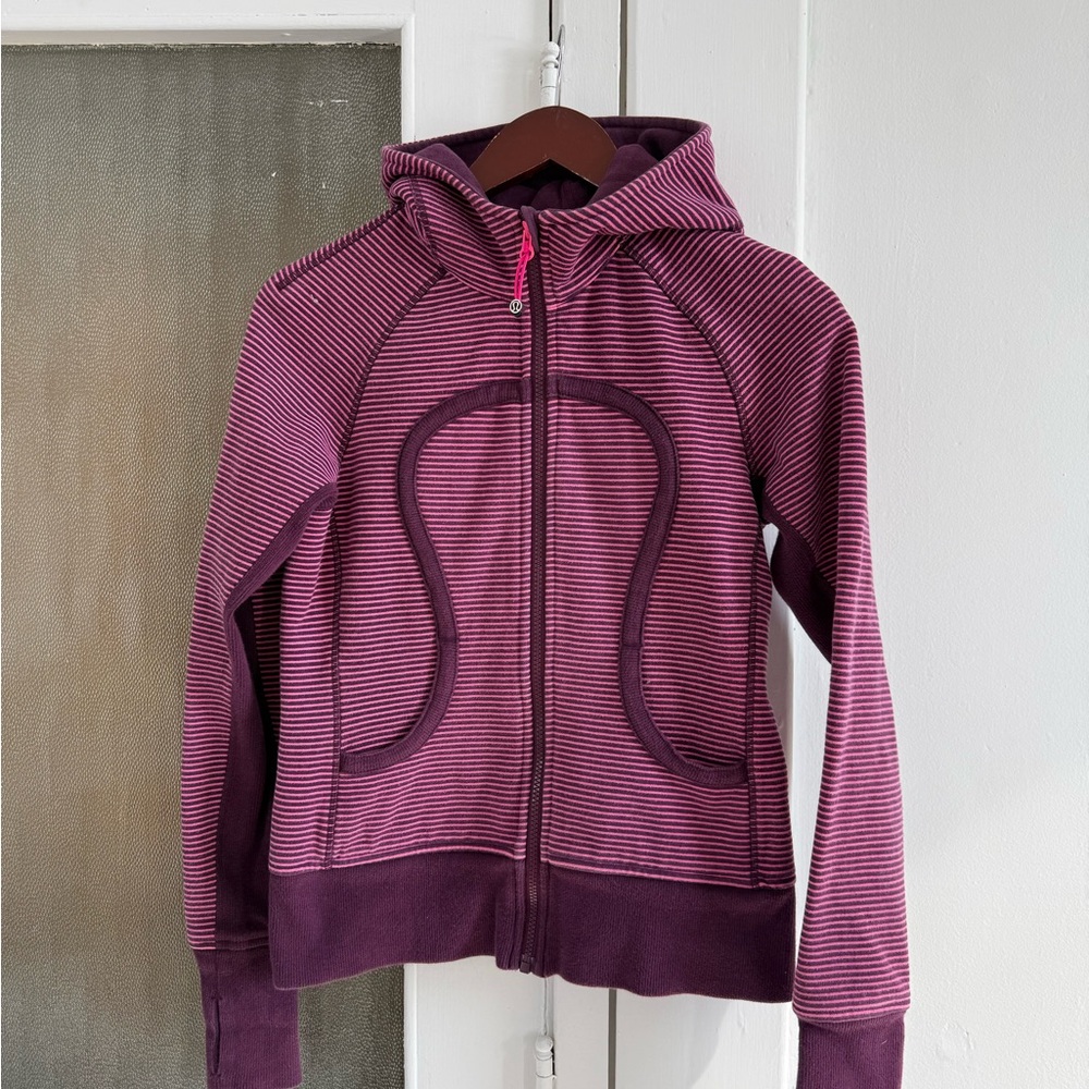 lululemon y2k Women's Purple Striped Sweater